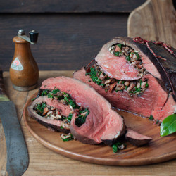 Ox Heart Stuffed With Mushroom Duxelle