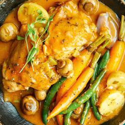 French Chicken With Tarragon And Vegetables Recipe