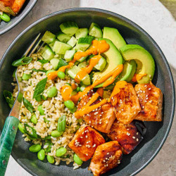 Crispy Salmon Rice Bowl