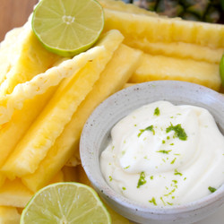 Pineapple Fries With Coconut Dip