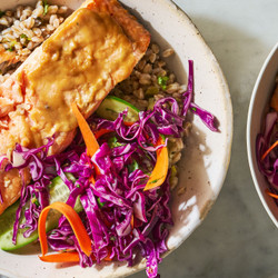 Miso Salmon &amp; Farro Bowl