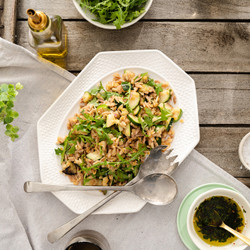Toasted Orzo &amp;
Lentil Salad