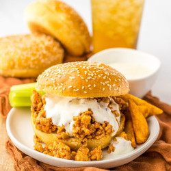 Slow Cooker Buffalo Chicken Sloppy Joes