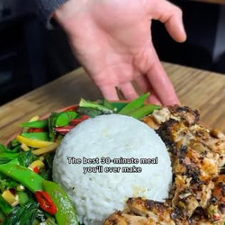 Lemongrass Chicken And Coconut Rice (marinate before break)