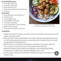 High-Protein Bang Bang Chicken Bowl