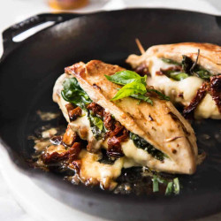 Sun Dried Tomato, Spinach &amp; Cheese Stuffed Chicken Breast