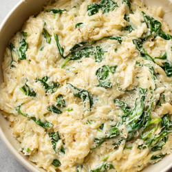 Creamy Garlic Spinach Orzo