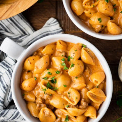 One Pot Creamy Beef And Shells
