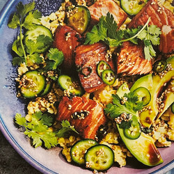 Soy-Ginger Salmon Pasta Bowls