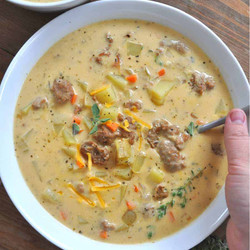 Vegan Creamy Sausage And Potato Soup