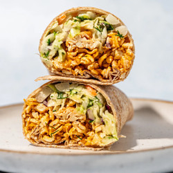 Buffalo Shredded Tofu Wrap (33g Protein!)