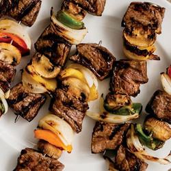 Steak And Vegetable Kebabs