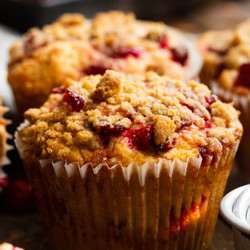 Leftover Cranberry Sauce Muffins