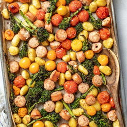 Sheet Pan Gnocchi And Sausage With Tomatoes And Broccolini