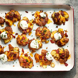 Crispy Smashed Loaded Potatoes