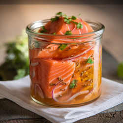 Saumon Mariné à la Coriandre et MandarinE