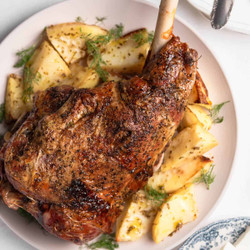 Slow Roasted Leg Of Lamb (greek)