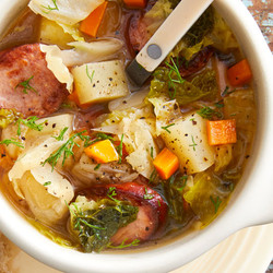 Sausage, Potato, And Cabbage Soup