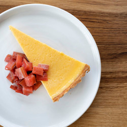 Custard Tart With Poached Rhubarb
