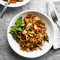 Drunken Noodles (pad Kee Mao) With Chicken