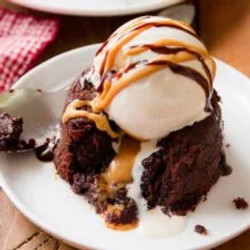 Peanut Butter Chocolate Lava Cakes