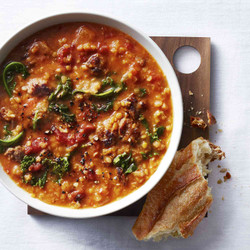Lentils, Kale, And Sausage Soup