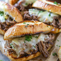 Crockpot French Dip Sandwiches