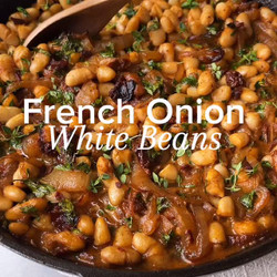 Creamy French Onion White Beans