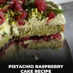Nutty Pistachio Cake Layered With Sweet Raspberries And Silky Cream