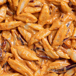 Scissor Cut Tofu Pasta With Creamy Gochujang Sauce (vegan)
