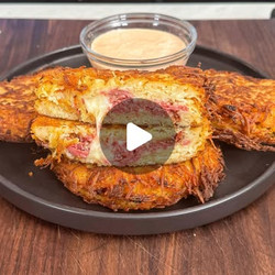 Reuben Stuffed Potato Pancake