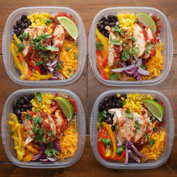 Weekday Meal-prep Chicken Burrito Bowls Recipe By Tasty