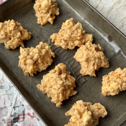 No Bake Rice Krispie/Peanut Butter Cookies