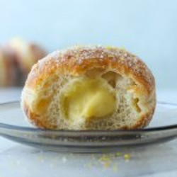Sourdough Cream Filled Doughnuts
