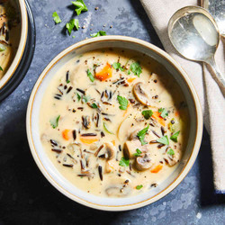 Creamy Wild Rice &amp; Mushroom Soup