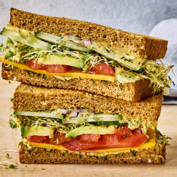 Cucumber-avocado-tomato Sandwich
