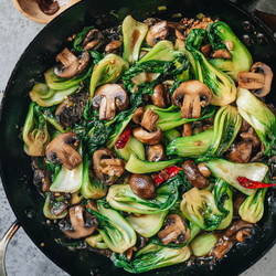 Bok Choy And Mushroom Stir Fry