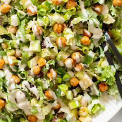 Chickpea Salad With Tahini Dressing