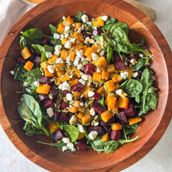 Easy Beet And Butternut Squash Salad With Goat Cheese | Mallory the Dietitian