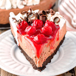 No Bake Black Forest Cheesecake