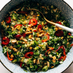Roasted Peanut Kale Crunch Salad