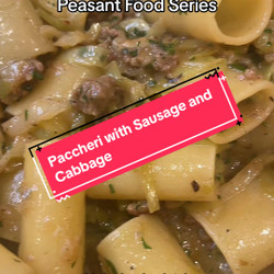Charred Cabbage And Sausage Pasta