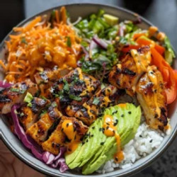 Spicy Maple Chicken &amp; Coconut Rice