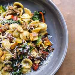 Orecchiette with Sausage and Spinach