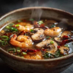 Spicy Shrimp &amp; Ginger Mushroom Soup