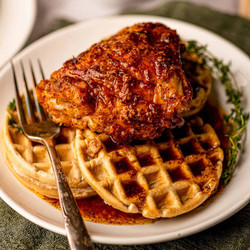 Air-fried Hot Chicken And Waffles