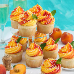 Peach Bellini Cupcakes
