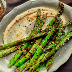 Grilled Asparagus With Tahini Super Sauce
