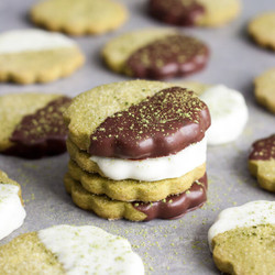 Matcha Green Tea Shortbread Cookies