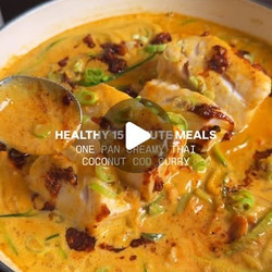 15 Minute Creamy Thai Coconut Cod Curry